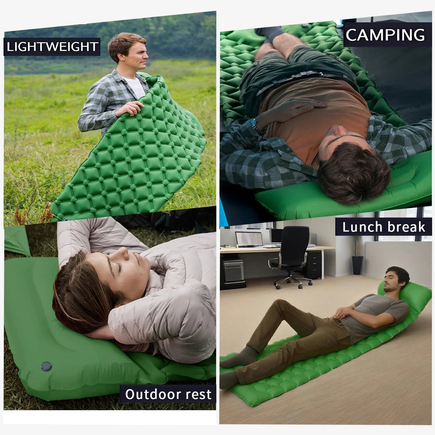 Inflatable Mattress Sleeping Pad Ultralight Camping Mat  Air Mattress Camp mat for Hiking Tent Travel Backpacker Pi-Mart