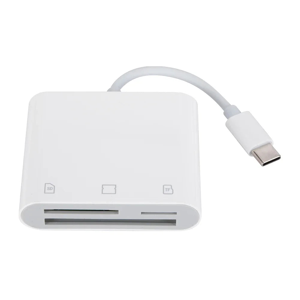 3 in 1 Type C To CF/SD/TF Card Adapter SD Card Adapter Memory Card Reader CF SD TF Compact Camera Card Reader for iPad iPhone 15 Pi-Mart