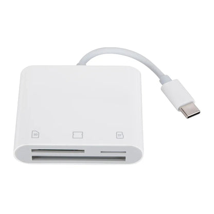 3 in 1 Type C To CF/SD/TF Card Adapter SD Card Adapter Memory Card Reader CF SD TF Compact Camera Card Reader for iPad iPhone 15 Pi-Mart