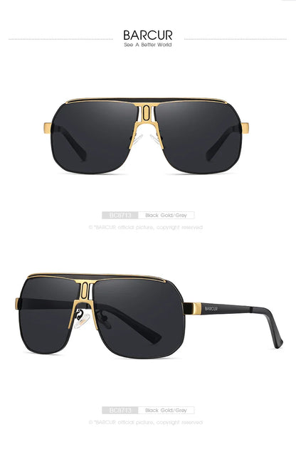 BARCUR Polarized Sports Sunglasses for Men Fashionable Fishing Driving Hiking and Outdoor Eyewear UV400 Protection Gradient Lenses Stevvex