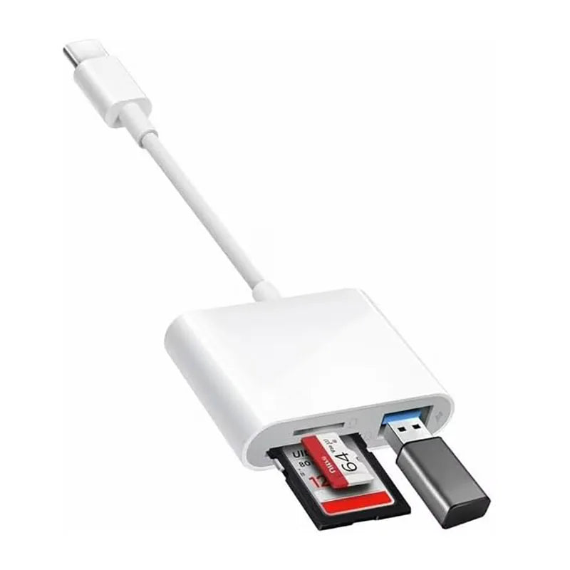 USB C To SD/TF Memory Card Reader, 3-in-1 USB C Card Read Compatible With iPhone 15 Pro iPad Mac MacBook Laptop Android,PC & Acc Pi-Mart