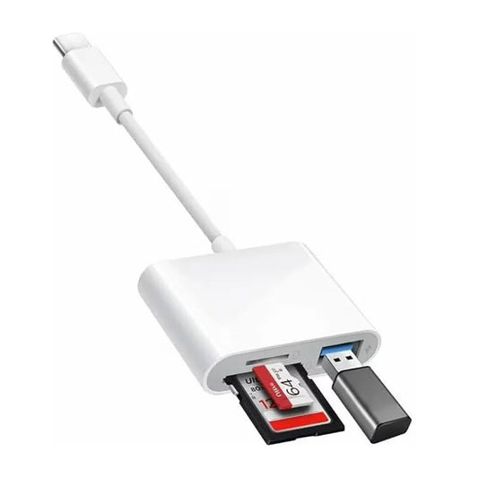 USB C To SD/TF Memory Card Reader, 3-in-1 USB C Card Read Compatible With iPhone 15 Pro iPad Mac MacBook Laptop Android,PC & Acc Pi-Mart