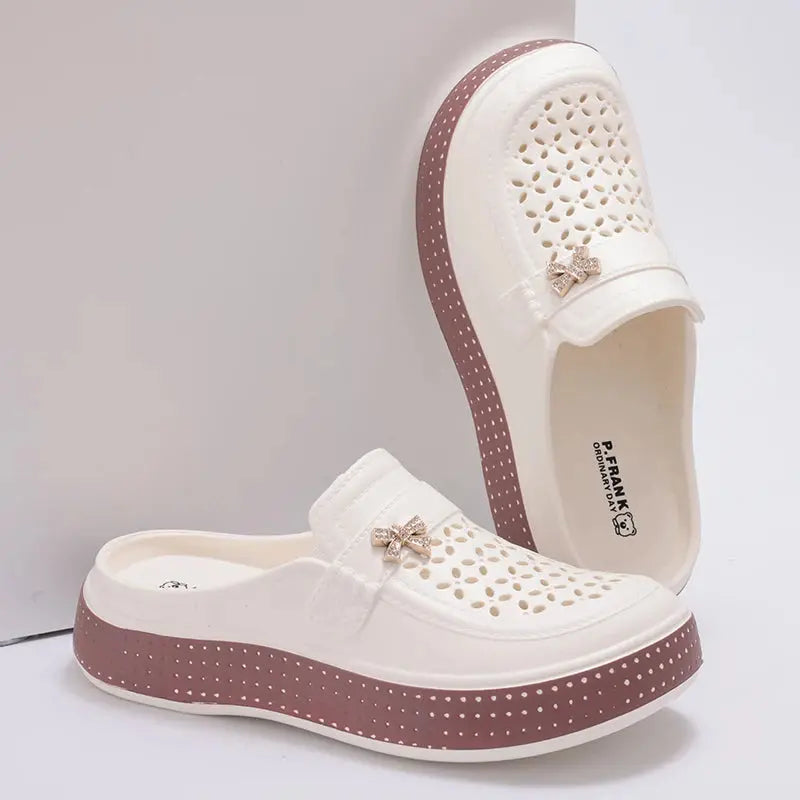 Eyriphy Size: 36-37 to 40-41 Women's Cave Shoes New Flat Slippers Beach Slippers Thick Soles Clogs Casual Slippers for Women Men NovaCart