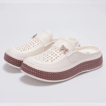 Eyriphy Size: 36-37 to 40-41 Women's Cave Shoes New Flat Slippers Beach Slippers Thick Soles Clogs Casual Slippers for Women Men NovaCart