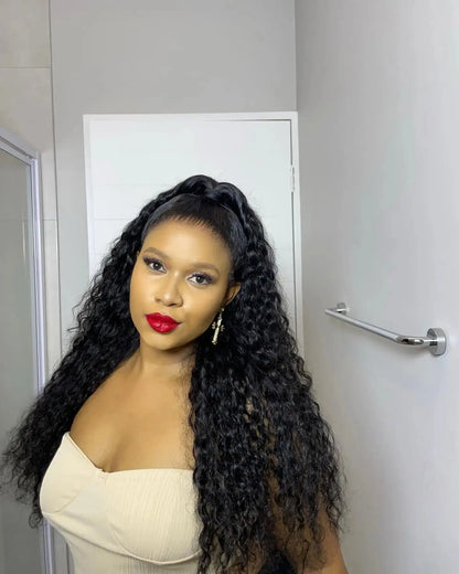 40 50 Inch HD 13x6 Deep Wave Lace Frontal Wigs Brazilian 13x4 Water Wave Curly Lace Front Human Hair Wigs For Women 300 Density NovaCart