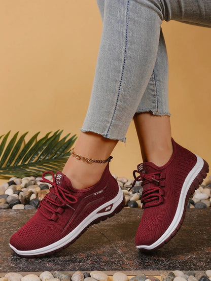 Women's shoes, soft soles, not tired feet,summer sneakers platform shoes, flying weaving, breathable women's sneakers shoes NovaCart
