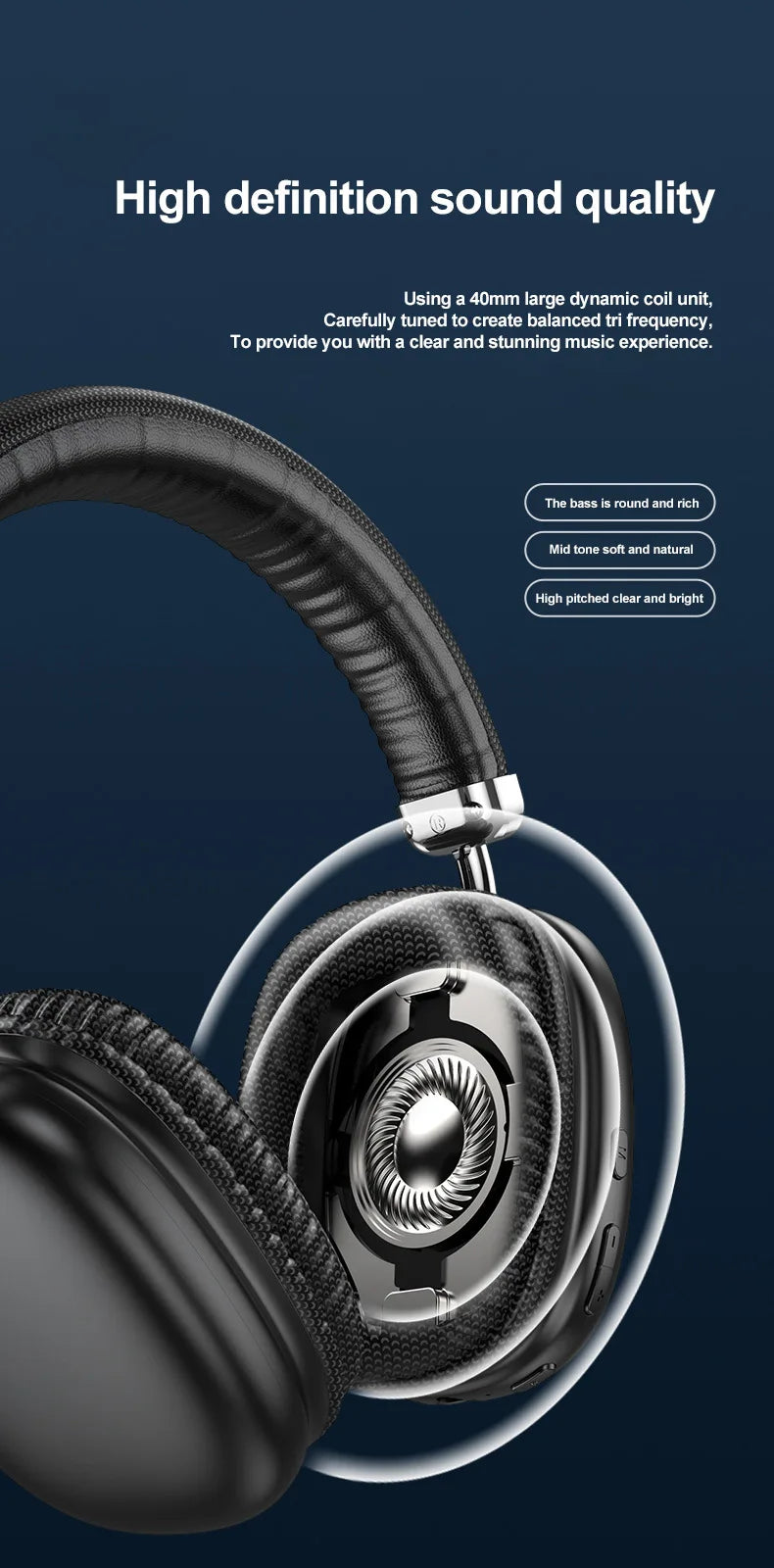 New Air Max Bluetooth 5.3 Earphone Over ear Headphone Wireless Headset Pods Pro Max Headphone for ios android tws dluetooth NovaCart