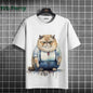 Cat Print shirts - Y2K Graphic T-Shirt FitiqueFit