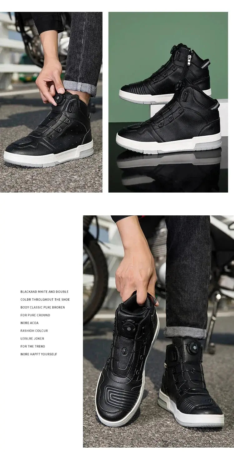 New Motorcycle Boots Men Women Knight Outdoor Riding Anti-slip Spring Sneakers Shoes Bicycle Mountain Racing Road Speed Summer NovaCart