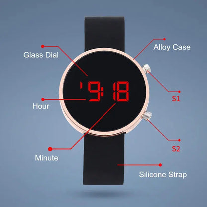 Fashion Digital Watch for Women Simple Men's LED Wrist Watch  Silicone Strap Casual Sports Ladies Watch Clock Gift Reloj Mujer NovaCart