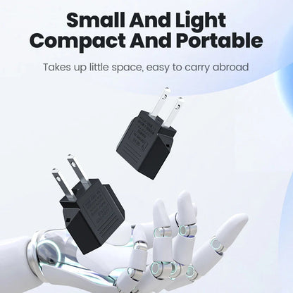 Elough 4.0mm US To EU Converter Plugs European EU To US America Travel Plug Adapter US to EU Power Adapter Electrical Plug Pi-Mart