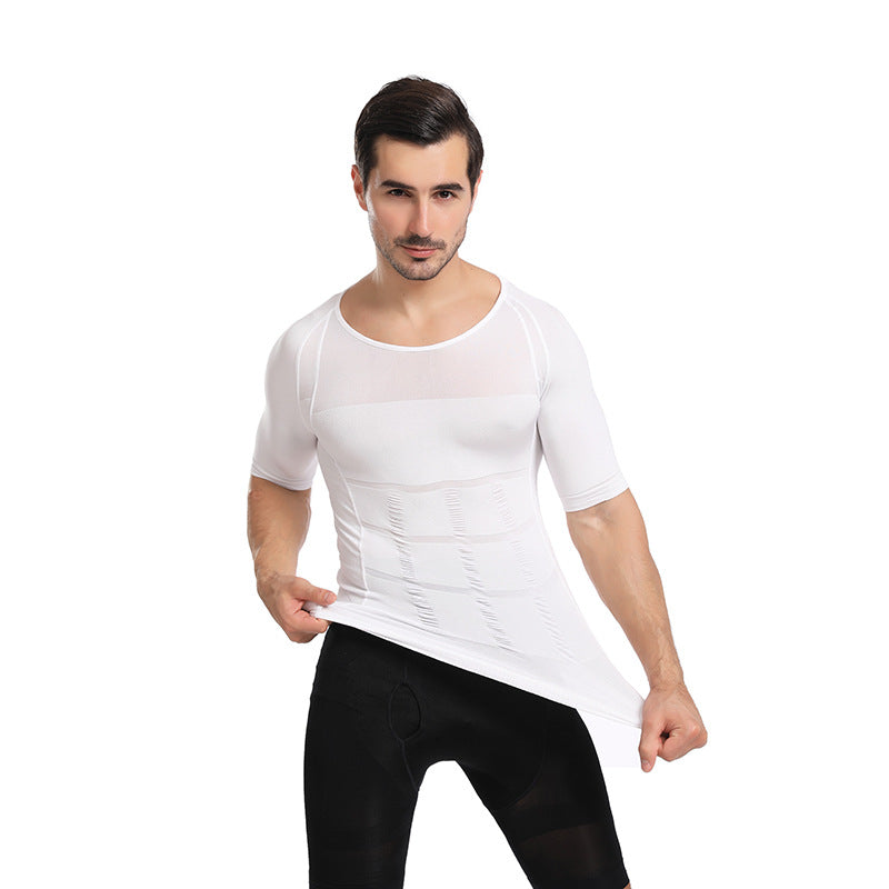 Compression Slimming T-shirt Men Body Shaper Waist Trainer Fitness Vest Fat Burn Chest Slim Shirt weight loss shapewear NovaCart
