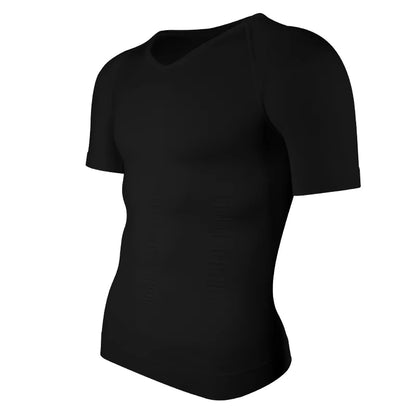 Men's Body Shaper Slimming Shirt Tummy Control Vest Compression Base Layer Slim Muscle Short Sleeve Shapewear NovaCart