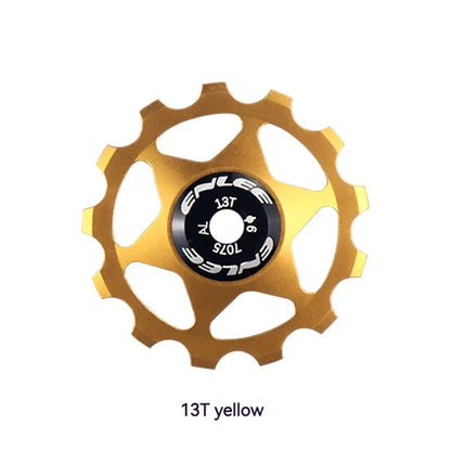 ENLEE Bike Aluminum Alloy Guide Wheel Pulley Rear Derailleur 11T 13T Guide MTB Ceramic Bearing Jockey Wheel For 4/5/6MM Pi-Mart