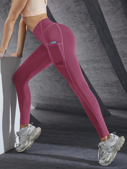High Waist Pocket Stretch Leggings Women FitiqueFit