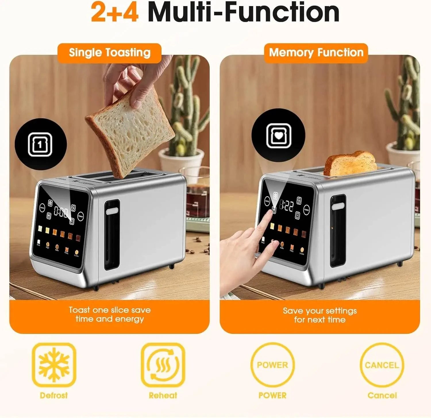 Stainless Steel Smart Digital Toaster SmartPursue™