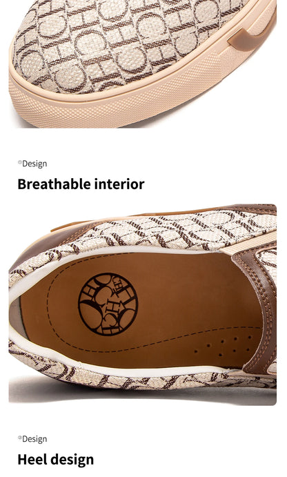 Shoes For Man Loafers Breathable cloth upperLeather elasticized adjustable mouthCH lettersLuxury brand men's shoes NovaCart