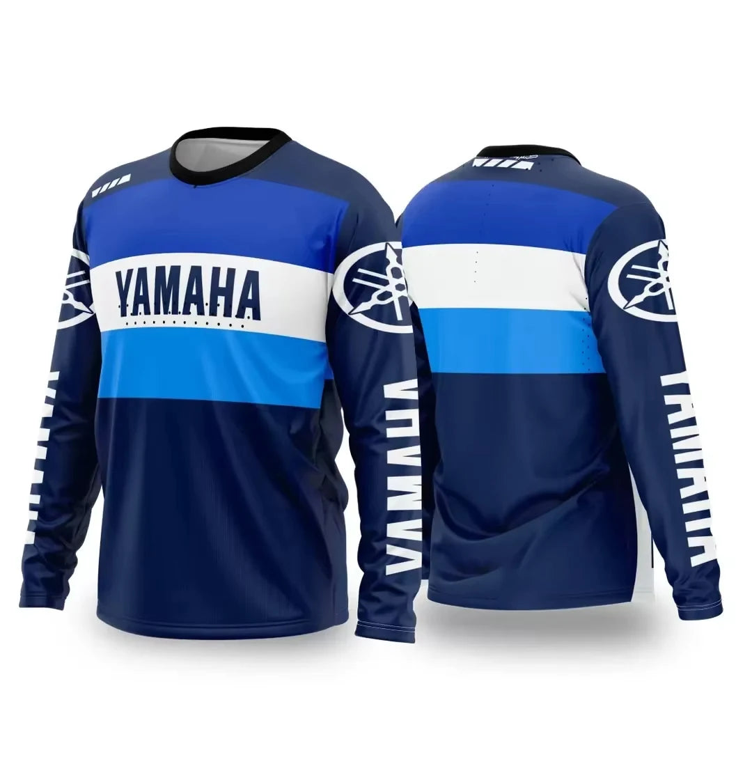 Summer YAMAHA Men Women Motorcycle Riding Suit Loose Breathable Quick Drying Off-Road Racing Suit Long Sleeved Sports T-Shirt NovaCart