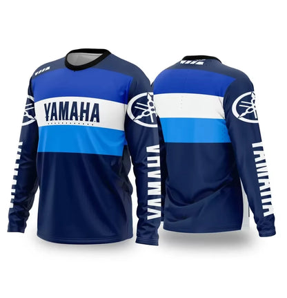 Summer YAMAHA Men Women Motorcycle Riding Suit Loose Breathable Quick Drying Off-Road Racing Suit Long Sleeved Sports T-Shirt NovaCart