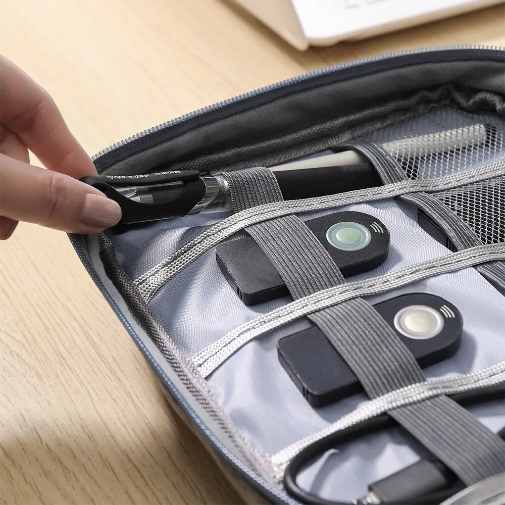 Cable Storage Bag Waterproof Digital Electronic Accessories Organizer Portable Travel Cable Organizer Case For USB Cable Charger Pi-Mart