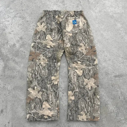 Y2K Retro SweatPants Camouflage Pattern Print Streetwear Men harajuku Street Hip Hop Unisex Oversized Casual Camo Baggy Trousers NovaCart