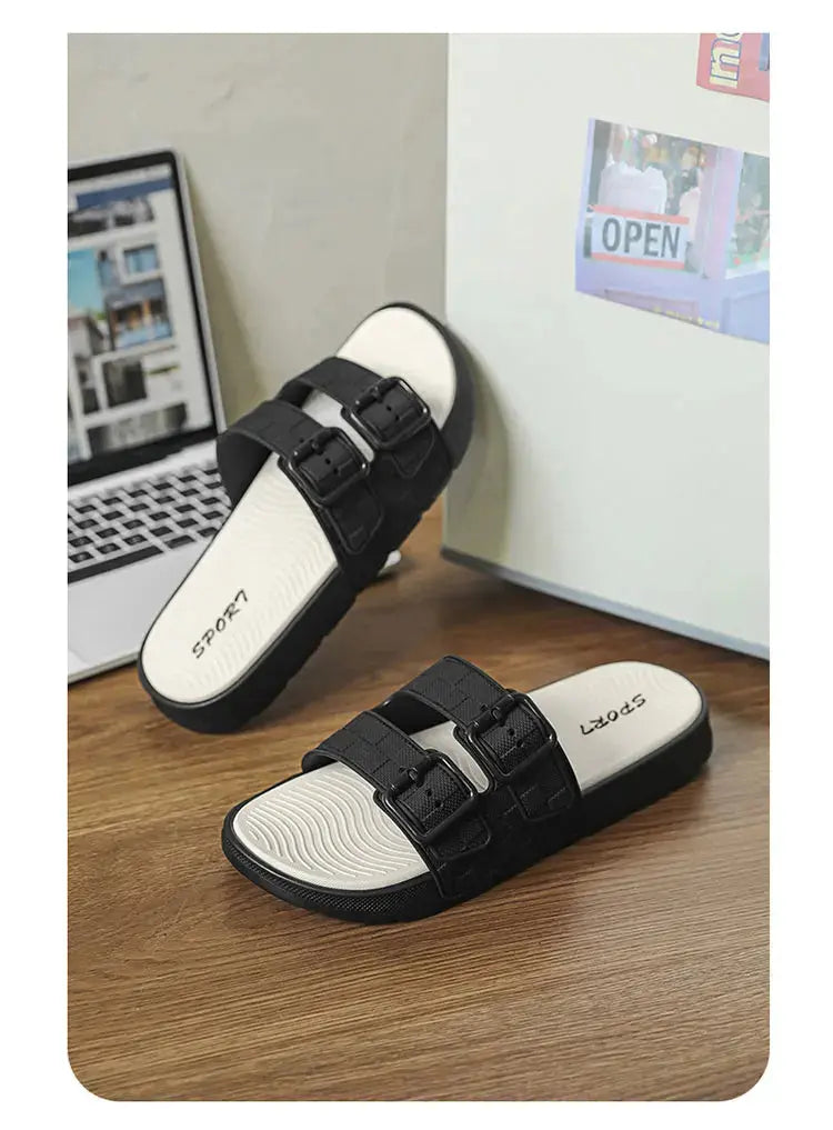 Summer beach slippers men's fashion comfortable breathable sandals ultra-light indoor and outdoor men's slippers plus size 46 47 NovaCart
