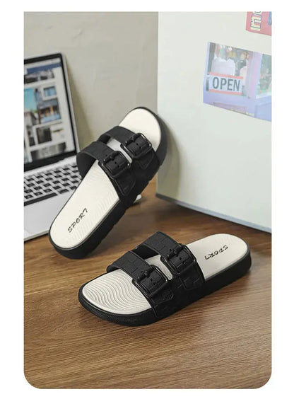 Summer beach slippers men's fashion comfortable breathable sandals ultra-light indoor and outdoor men's slippers plus size 46 47 NovaCart