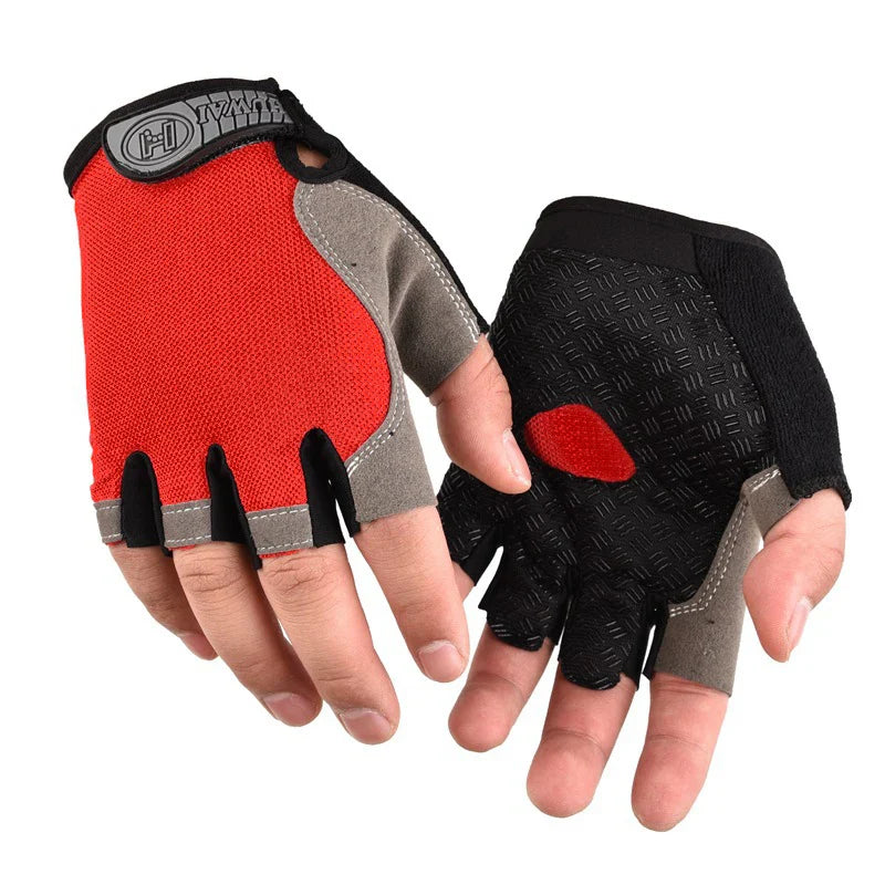 Men Cycling Bicycle Gloves Half Finger Gym Gloves Women Mitten Breathable Anti-slip Glove Fitness Sport Training Gloves Pi-Mart