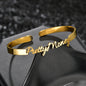 Customized Letter Name Bracelet Bangles for Women Men Chrismas Jewelry Gift