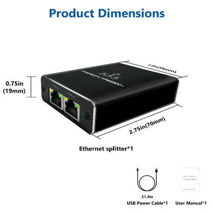 RJ45 Splitter 1 in 2/3/4 Out Network  1000Mbps RJ45 Adapter Gigabit Converter Internet Ethernet 8P8C Extender Plug Extension Pi-Mart