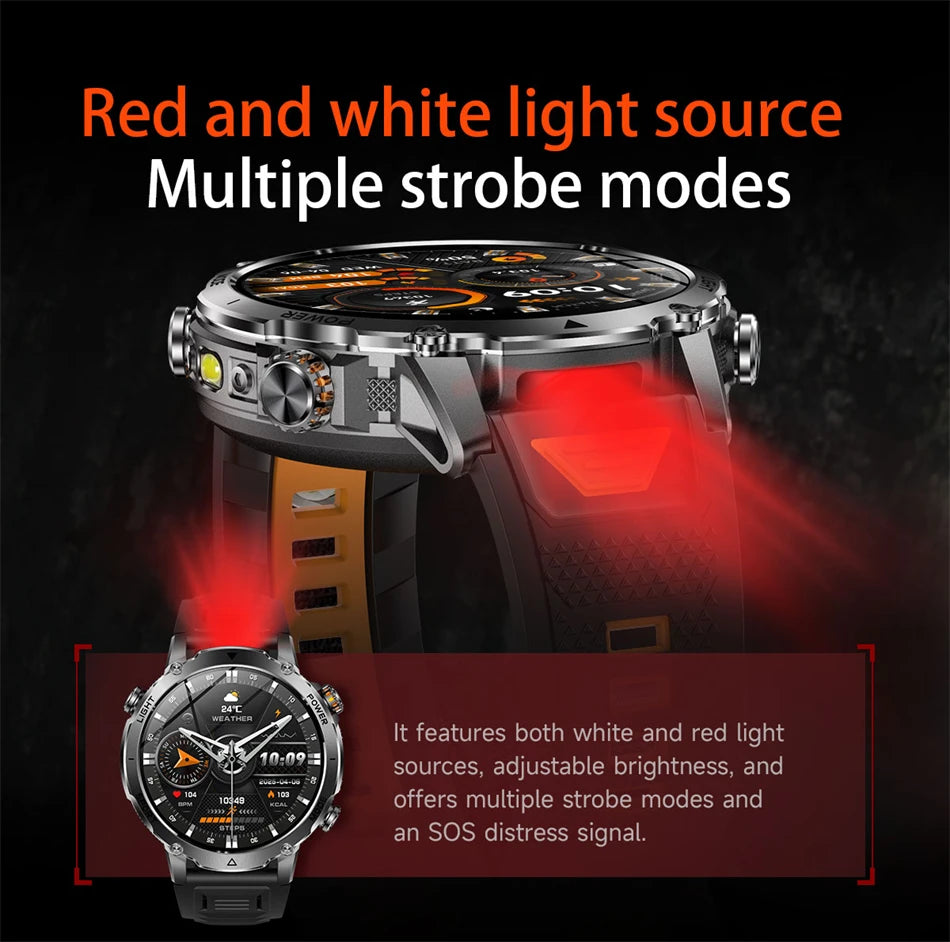 2026 New GPS Smart Watch For Men 1400mAh Battery Outdoor Sports Compass Watches Bluetooth Call IP68 Waterproof Smartwatch gift NovaCart