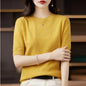 Summer Thin Knitted T Shirts for Women Casual Tees Ladies Fashion Blusas Harajuku T-Shirts Ropa Mujer Elegant Tops Woman Clothes NovaCart