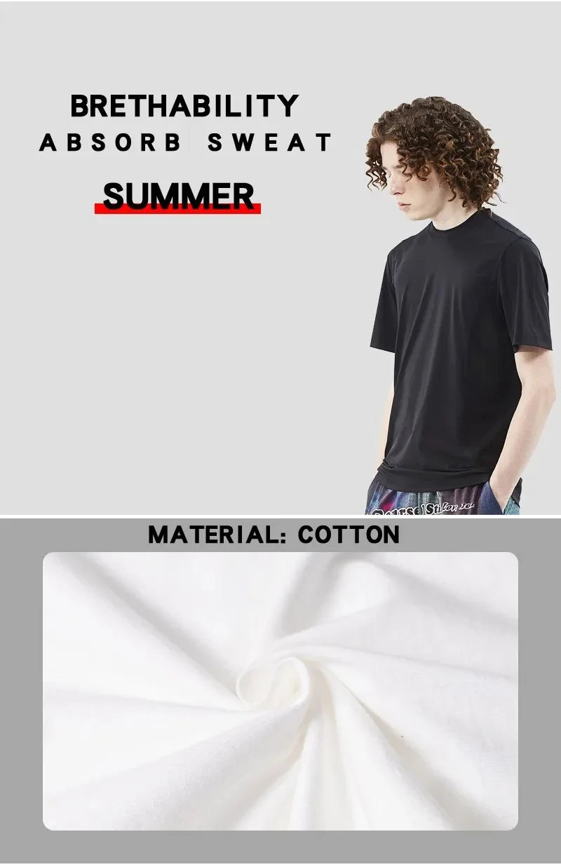 Men's Trendy Brand High-quality New Letter Print Comfortable and Breathable Round Neck T-shirt Summer Outdoor Street Soft Top NovaCart