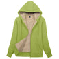 Sherpa-Lined Fleece Zip-Up Hoodie Jacket Women FitiqueFit