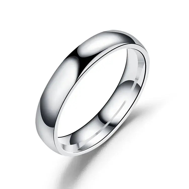 Simple 4mm 6mm Titanium Ring Women Men Prevent Allergy High Polished Wedding Rings Stainless Steel Couple Finger Jewelry Gifts NovaCart