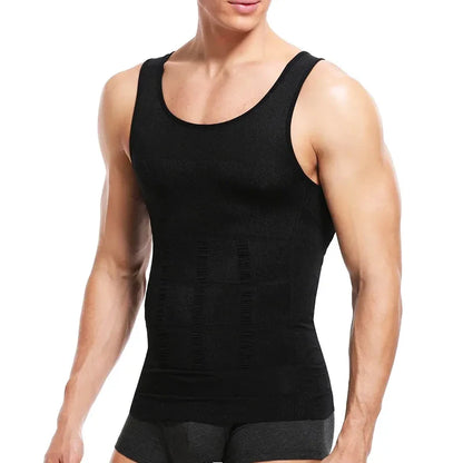 Men's Slimming Body Shapewear Posture Vest Tummy Abdomen Corrector Compression Body Modeling Fat Burner Chest Tummy Shirt Corset NovaCart