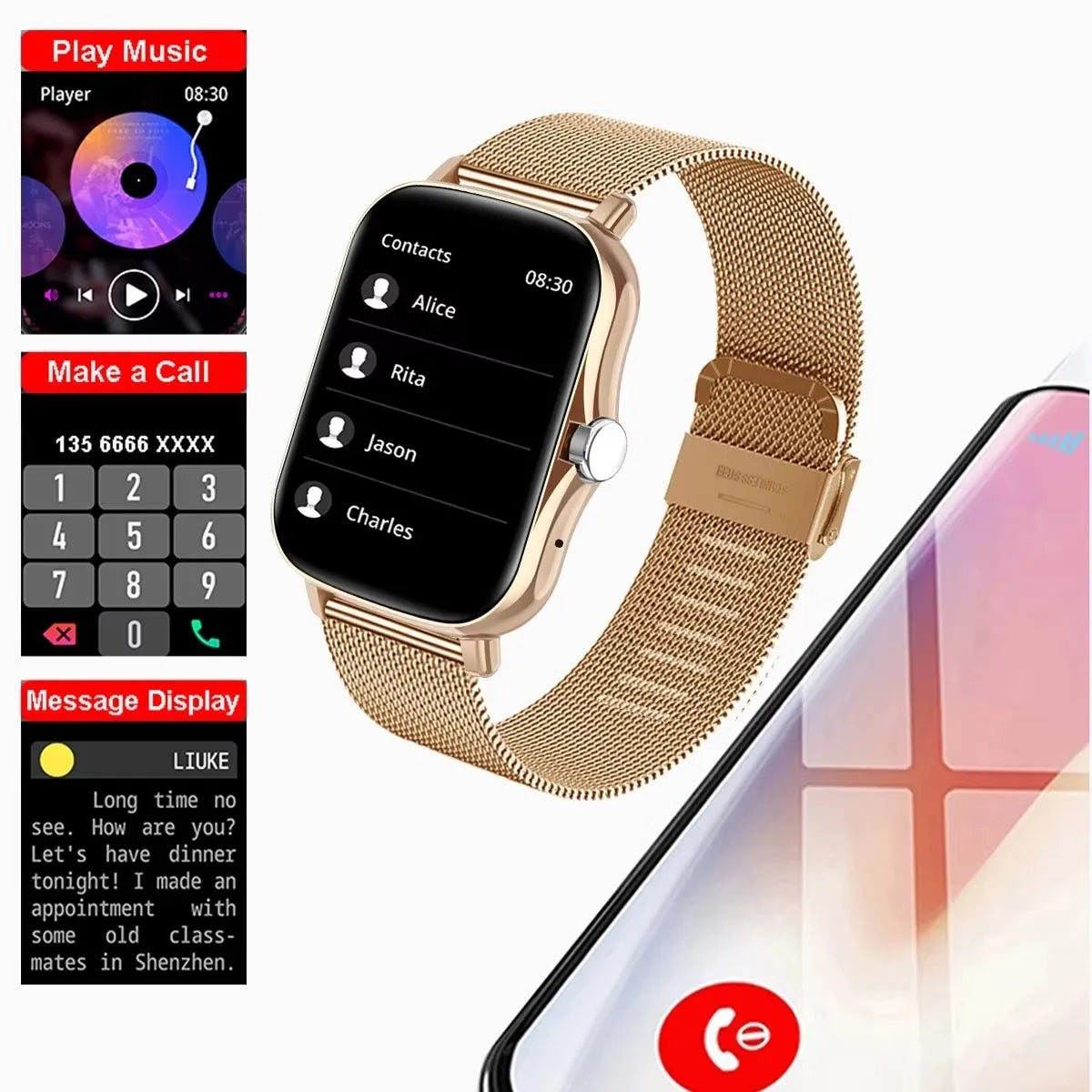 2026 New Multifunctional Smart Watch Men & Women Bluetooth Connected Phone Music Fitness Sports Bracelet Sleep Monitor watch NovaCart