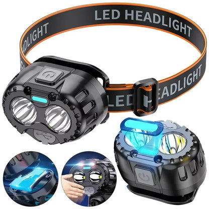 Powerful LED Headlamp IPX4 Waterproof Emergency Head Flashlight 250LM XPE LED Headlamp 500mAh for Outdoor Fishing Camping Hiking Pi-Mart