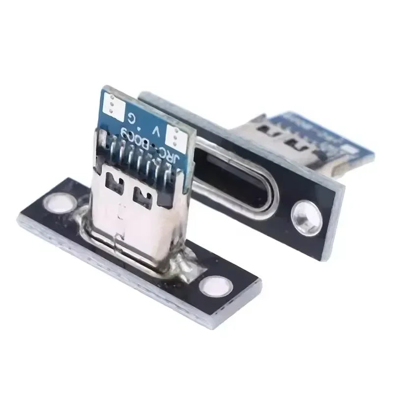 USB 3.1 Type C Socket with Screw Fixing Plate Type-C USB Jack 3.1 Type-C 4Pin 2Pin Female Connector Jack Charging Port Pi-Mart
