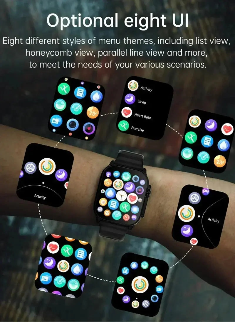 LAXASFIT Smartwatch Bluetooth Talk Smartwatch Message Alert Heart Rate Monitor Sports Watch for Android IOS Men Women NovaCart
