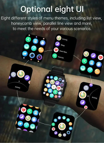 LAXASFIT Smartwatch Bluetooth Talk Smartwatch Message Alert Heart Rate Monitor Sports Watch for Android IOS Men Women NovaCart