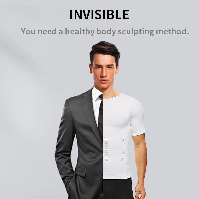 Men's Slimming Body Shapewear Posture Vest Tummy Abdomen Corrector Compression Body Modeling Fat Burner Chest Tummy Shirt Corset NovaCart