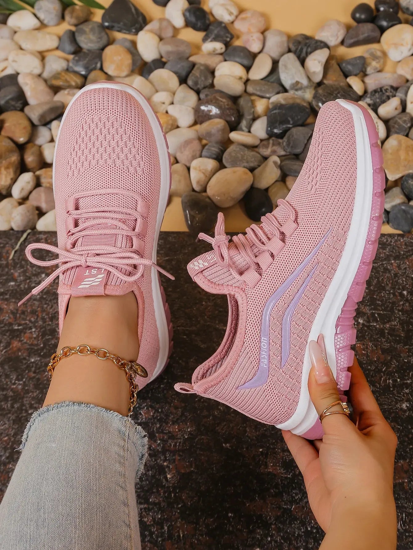 Women's shoes, soft soles, not tired feet,summer sneakers platform shoes, flying weaving, breathable women's sneakers shoes NovaCart