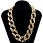 CCB Material Exaggerated Big Choker Necklace Collar for Women Hiphop Chunky Chain Necklace