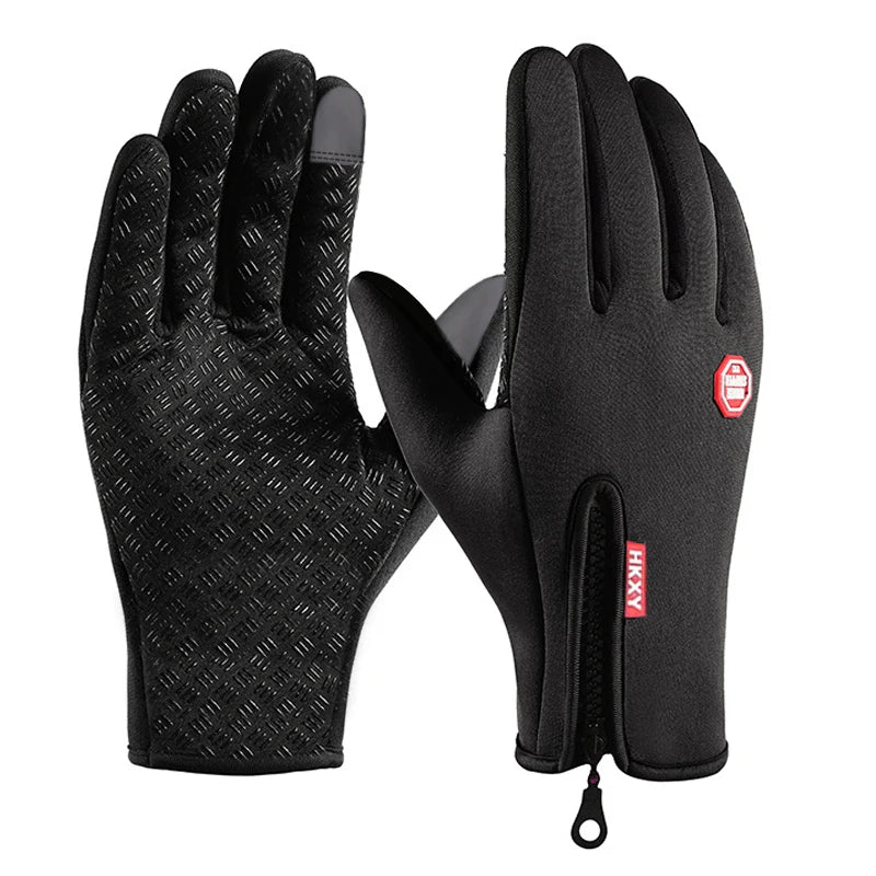 Winter Men's And Women's Warm Gloves, Waterproof And Skin Friendly Touch Screen, Suitable For Cycling And Skiing Pi-Mart