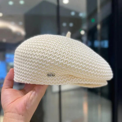 Women’s Pleated Paper Straw Beret FitiqueFit