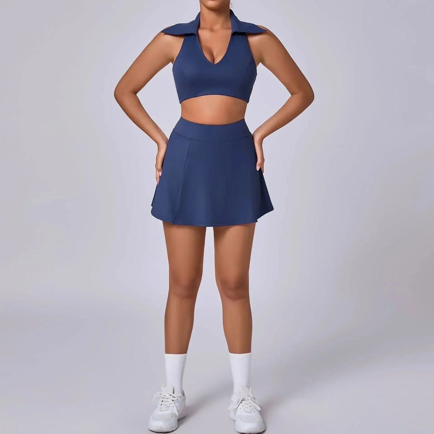 Seamless Tennis Skirt Set – Quick-Dry Workout Outfit FitiqueFit