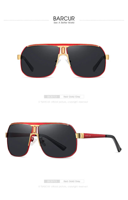 BARCUR Polarized Sports Sunglasses for Men Fashionable Fishing Driving Hiking and Outdoor Eyewear UV400 Protection Gradient Lenses Stevvex