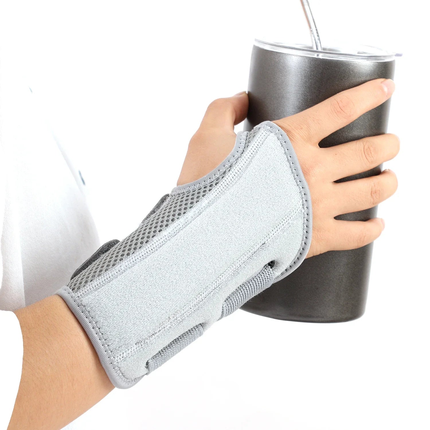 Wrist Brace for Carpal Tunnel Support Brace with Splints Hand Support for Arthritis Tendonitis Sprain Injuries Wrist Pain 1PC Pi-Mart