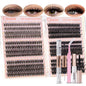 DIY Lash Extension Kit 30D40D50D60D80D100D Lash Clusters Kit Natural Look with Bond and Seal Lash Glue Remover Lash Tweezer NovaCart